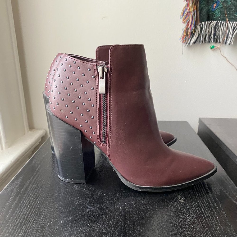 JustFab Studded Ankle Booties